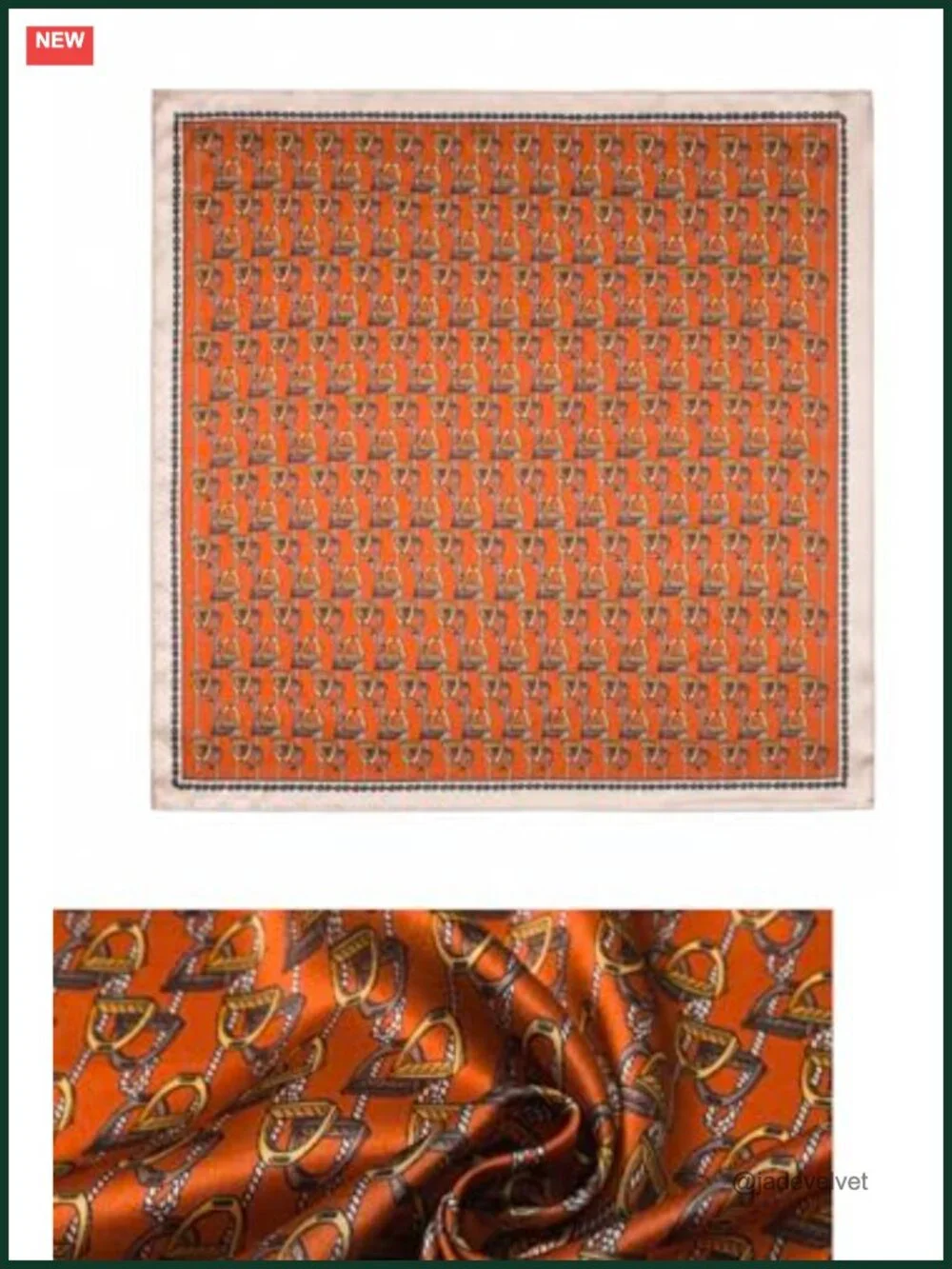 100% Mulberry Silk Small Square Scarf 21x21 Digital Printed Neckerchief